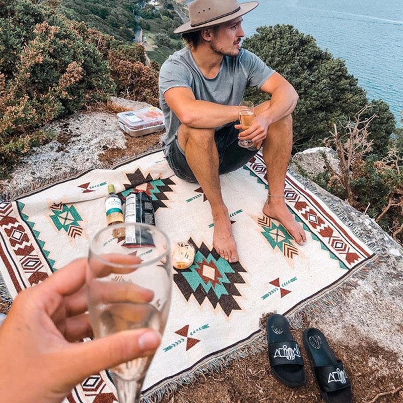 Bohemia Rectangular Cotton Campaign Panic Rugs