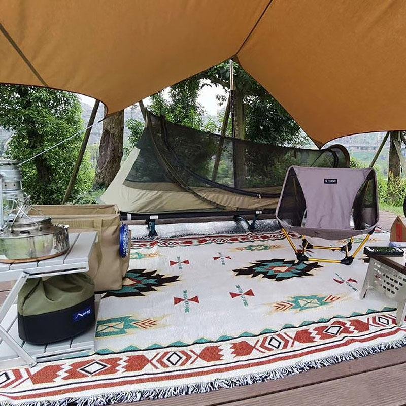 Bohemia Rectangular Cotton Campaign Panic Rugs