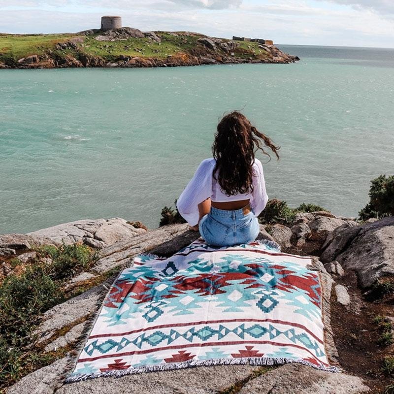 Bohemia Rectangular Cotton Campaign Panic Rugs