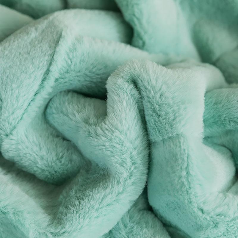 Rectangular Rabbit Hair Blanket Throw Winter Warm Fuzzy Shaggy Fluffy Blanket