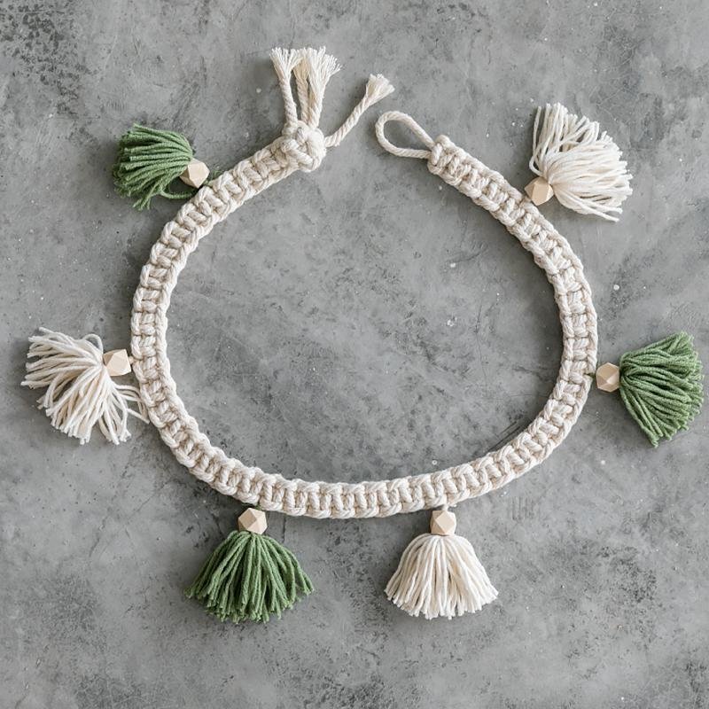 Green White Pots Decor Piece