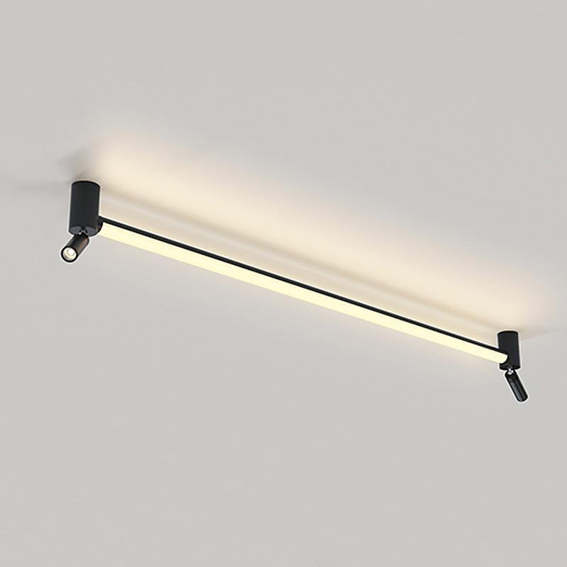 LED Strip Modern Flush Mount Ceiling Lights with Bulb and Spotlight