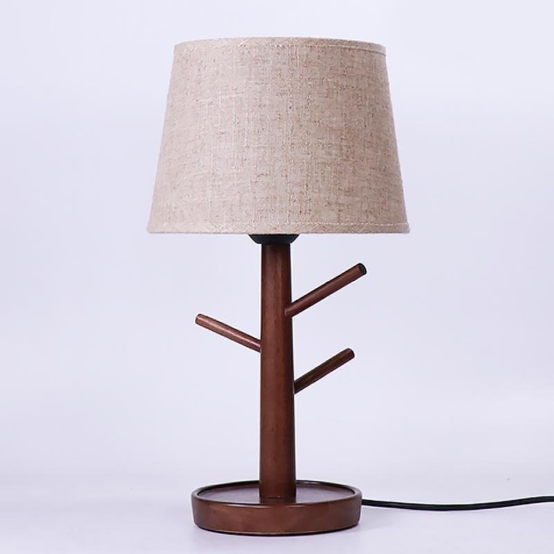 LED Rubber Wood Base Night Light Table Lamps Desk Lamps Bedside Lamps