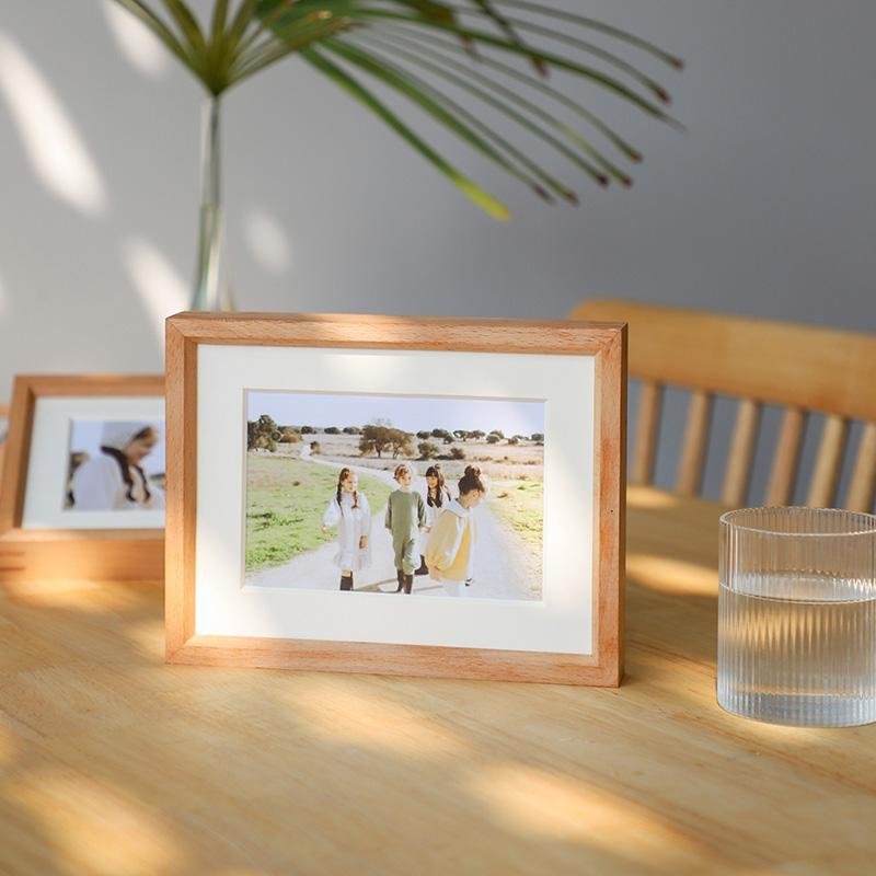 4'' x 6'' Rectangular Burlywood Picture Frames with Desktop Wall Hanging Decoration