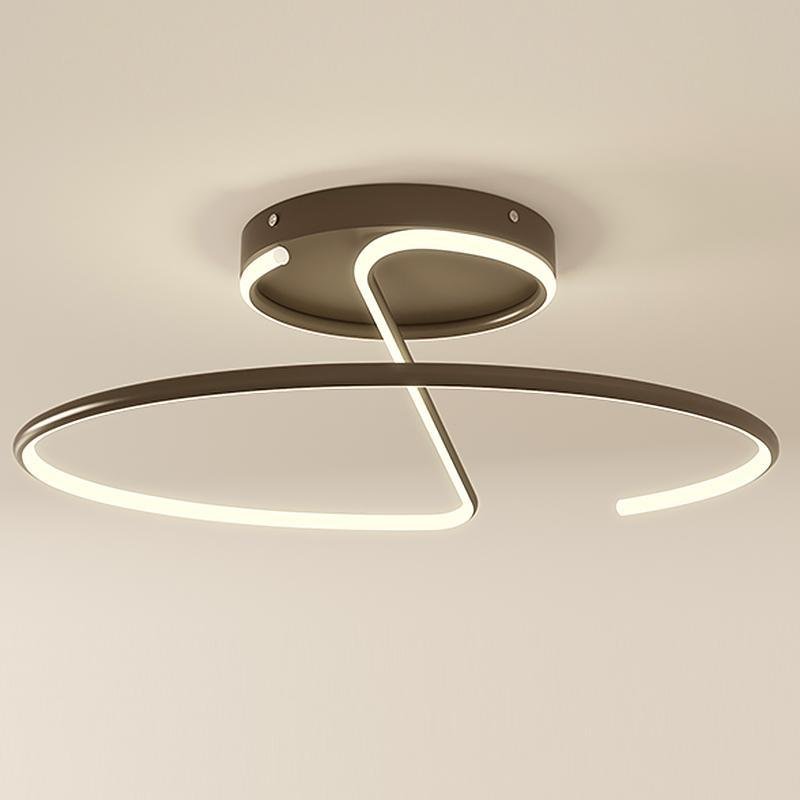 16 inch Sleek Wire - inspired Circular Modern LED Semi Flush Mount Ceiling Light