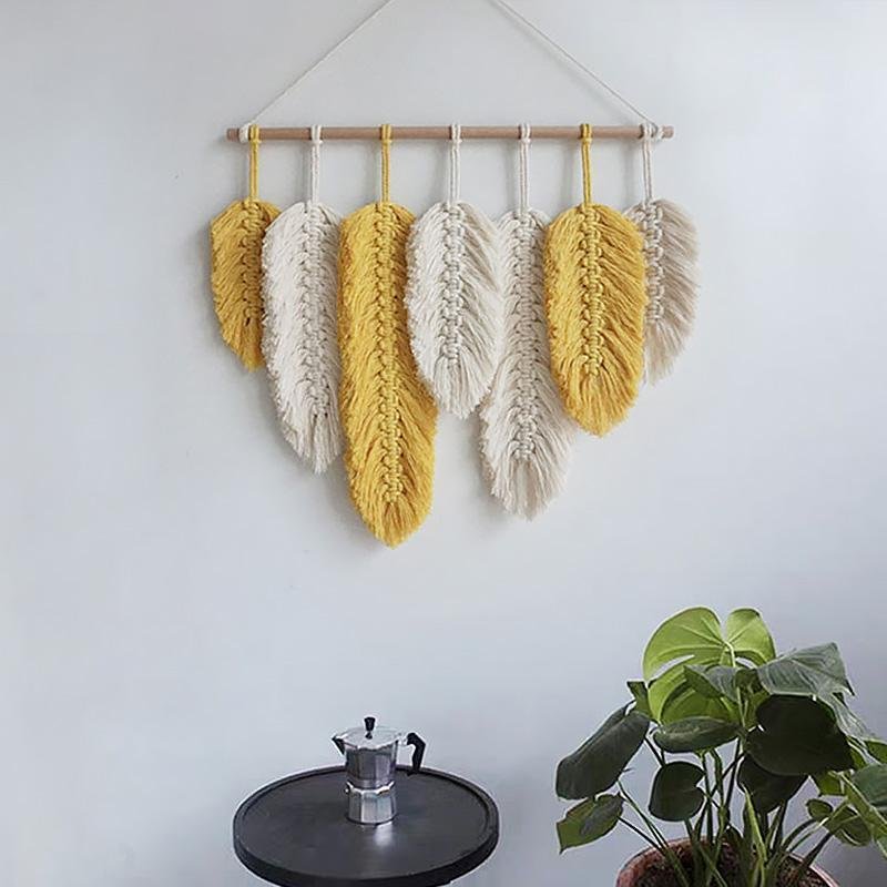 7 Piece Bohemian Style Cotton Woven Wall Hangings