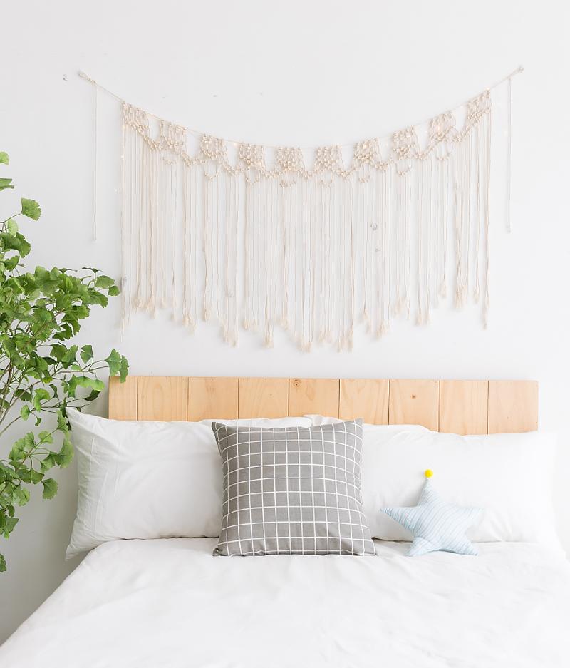 White Brown Hanging Wall Art Decor with Tassels