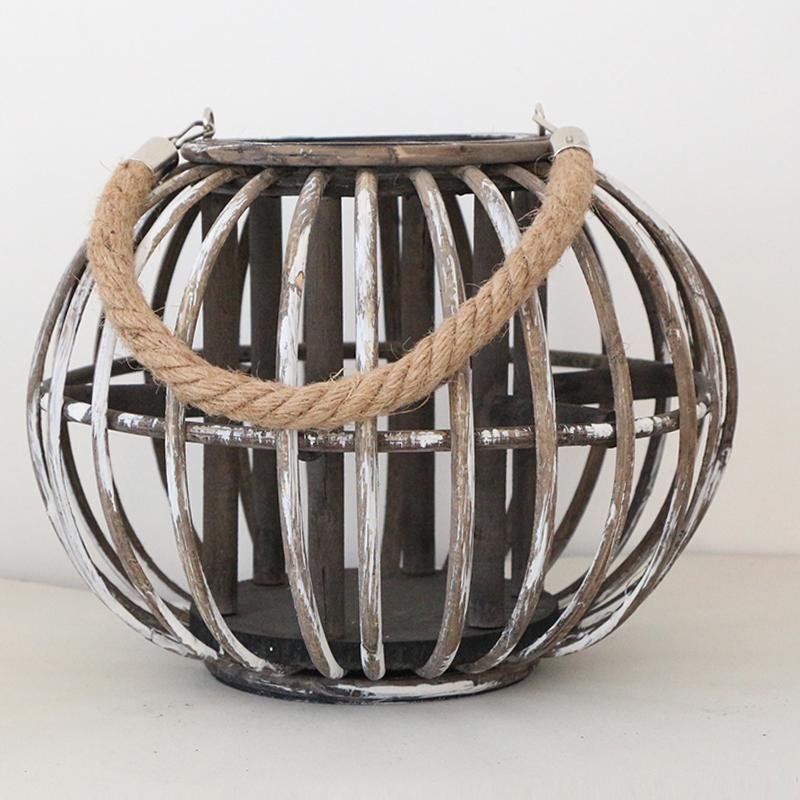 Lantern type Wicker Floor Lamps Burlywood