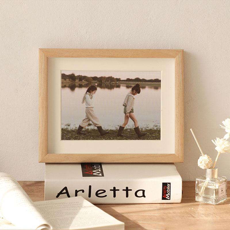 8'' Rectangular Wood Glass Picture Frames with Desktop Wall Hanging Decoration