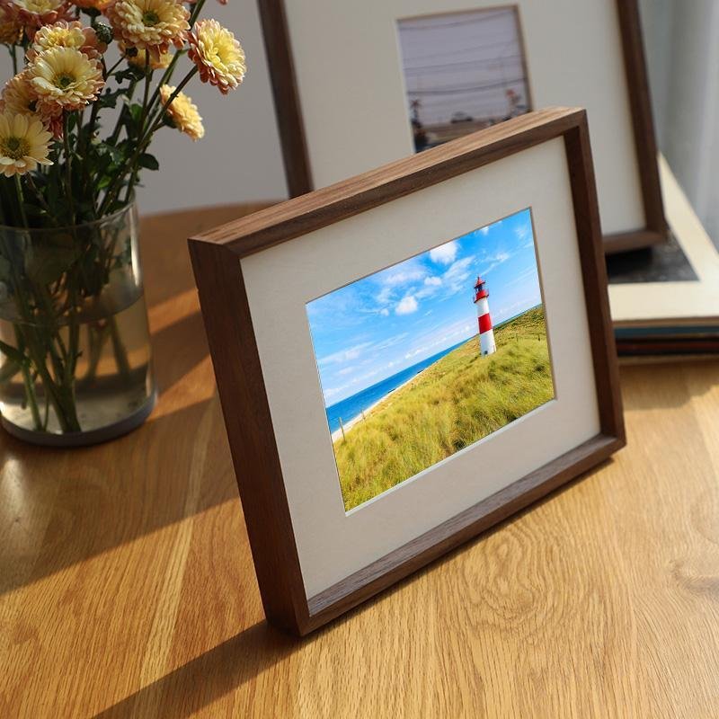 6'' x 8'' Rectangular Nut Brown Wood Picture Frames