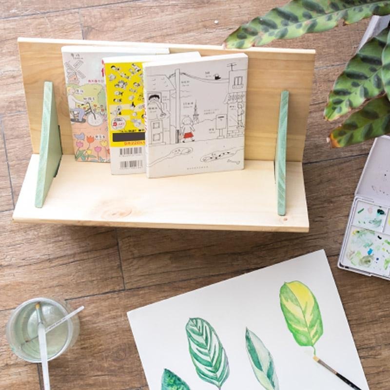 Pinewood Table Book Stand for Table Desk Organization