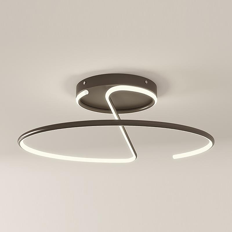 16 inch Sleek Wire - inspired Circular Modern LED Semi Flush Mount Ceiling Light