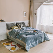 Rectangular Polyester Blanket Throw Winter Warm Fuzzy Shaggy Fluffy Blanket