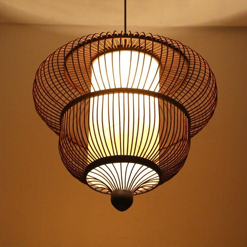 2 - Tiers Bubble Dark Brown Moroccan Pendant Light with a Large Central Light