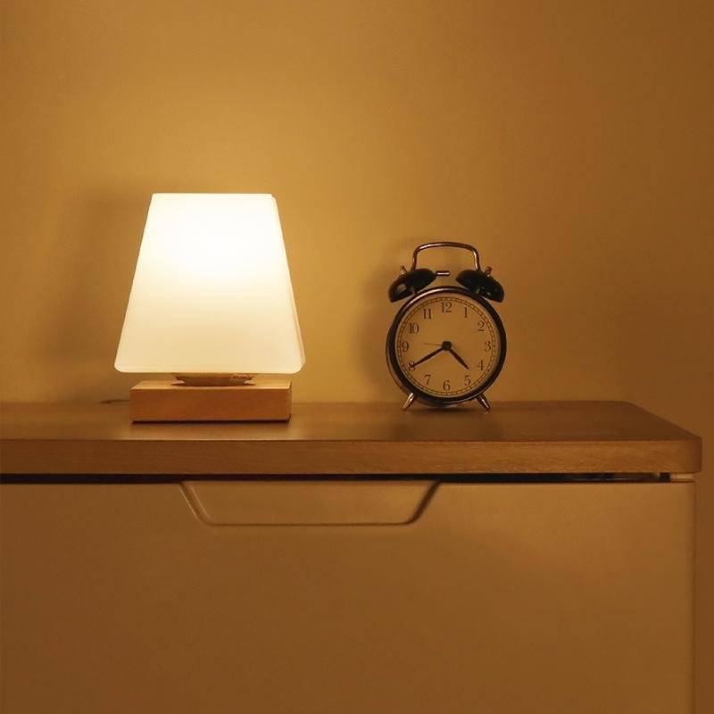 LED Glass Trapezoid Shaped Night Light Table Lamps Reading Lamps Desk Lamps