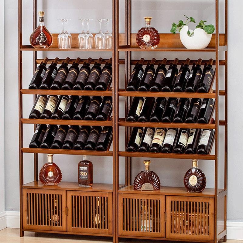 Rectangular Wood Display Storage Cabinets with Multi - Layer Storage