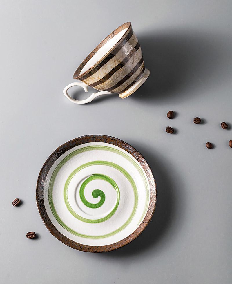 2 - Piece Stoneware Maccha Teacup Saucer Set