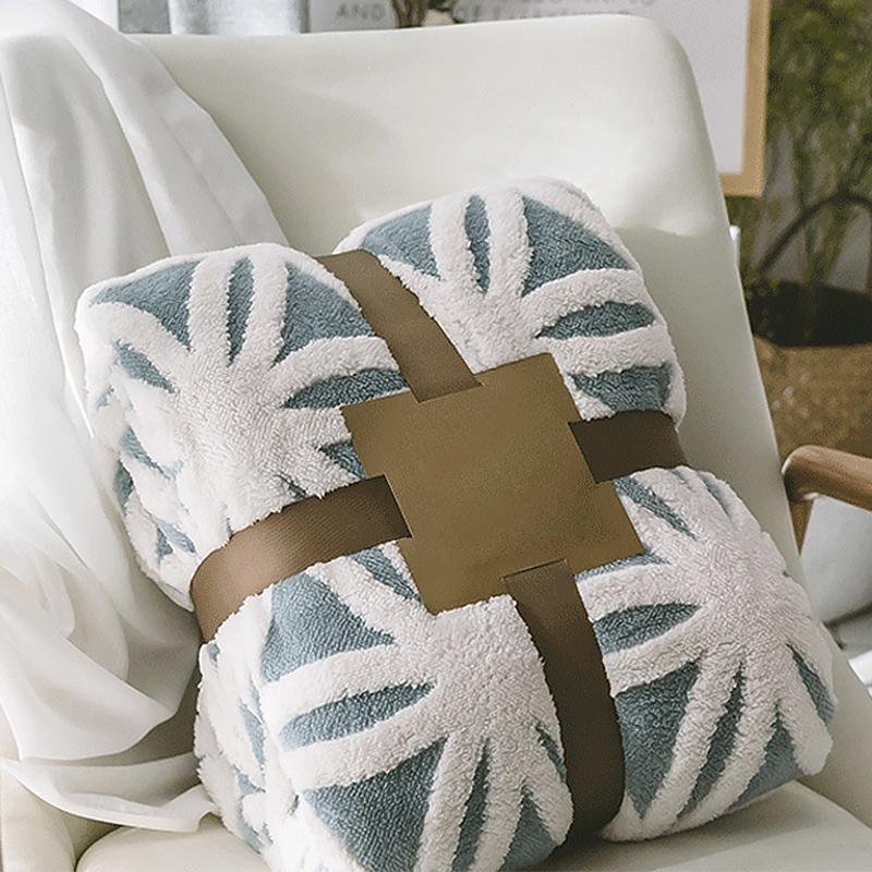 Rectangular Berber Fleece Cotton Linter Blanket Throw Winter Warm Fuzzy Shaggy Fluffy Blanket