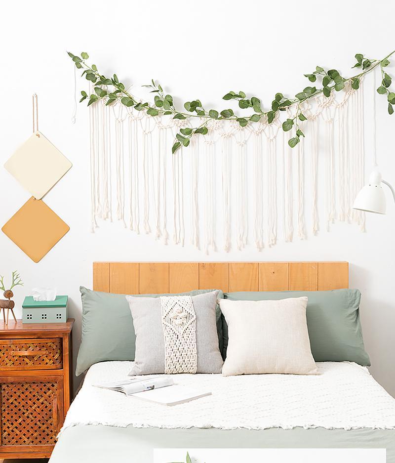 White Brown Hanging Wall Art Decor with Tassels