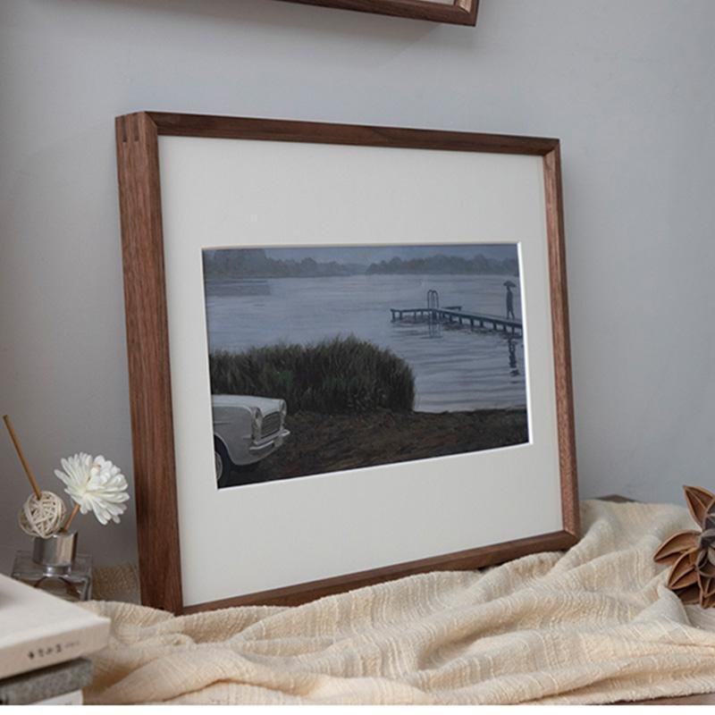 8'' x 12'' Rectangular Nut Brown Wood Picture Frames with Desktop Wall Hanging Decoration