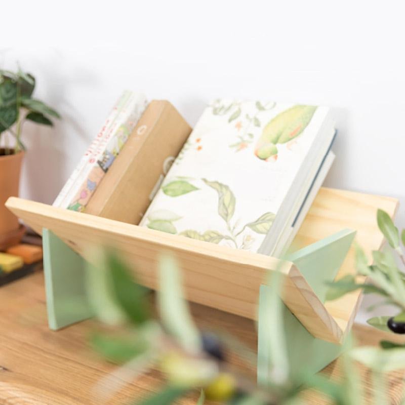 Pinewood Table Book Stand for Table Desk Organization