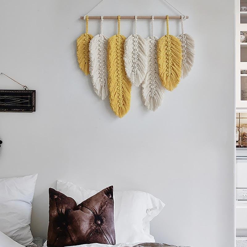 7 Piece Bohemian Style Cotton Woven Wall Hangings
