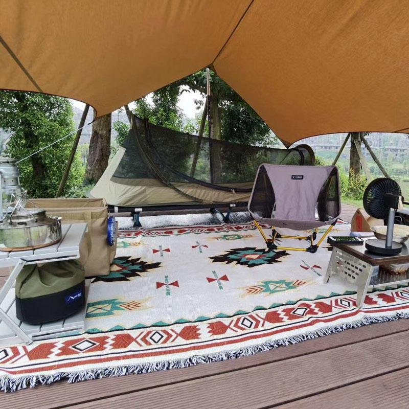 Bohemia Rectangular Cotton Campaign Panic Rugs