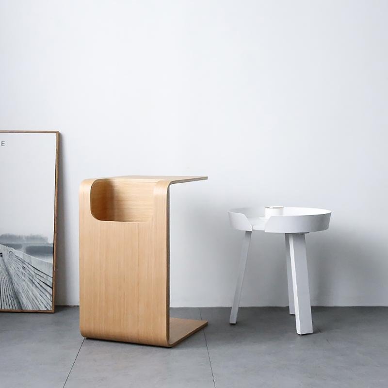 Rectangular Oak Wood Mini Side Tables End Tables with Multi - function