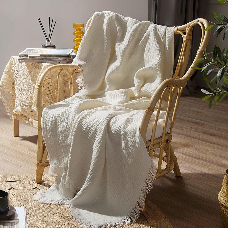 Rectangular Linen Blanket Throw Soft Warm Fluffy Blanket