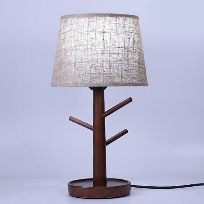 LED Rubber Wood Base Night Light Table Lamps Desk Lamps Bedside Lamps
