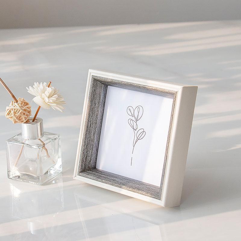 6'' Square Resin Picture Frames with Desktop Wall Hanging Decoration