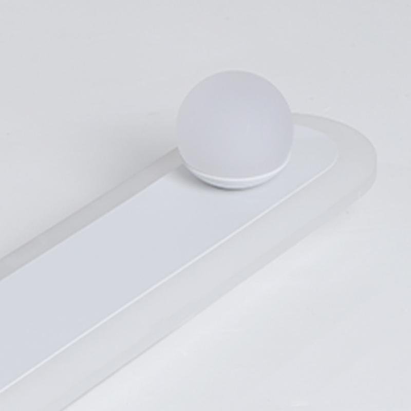 Rectangular LED Small Flush Mount Light with Spherical Bulb Spotlight