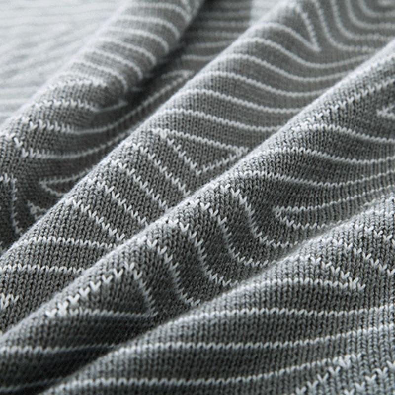 Rectangular Blankets throws Cotton Gray Black
