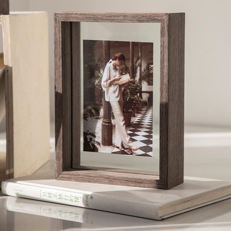 4'' x 6'' Rectangular Wooden Picture Frames with Desktop Wall Hanging Decoration