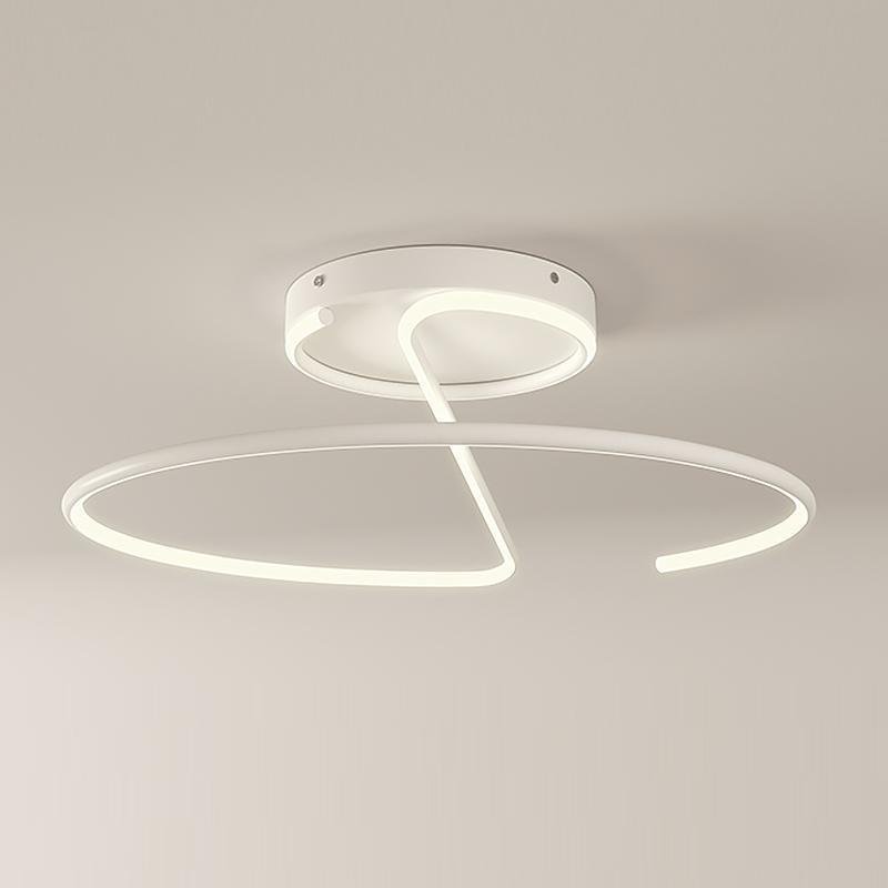 16 inch Sleek Wire - inspired Circular Modern LED Semi Flush Mount Ceiling Light