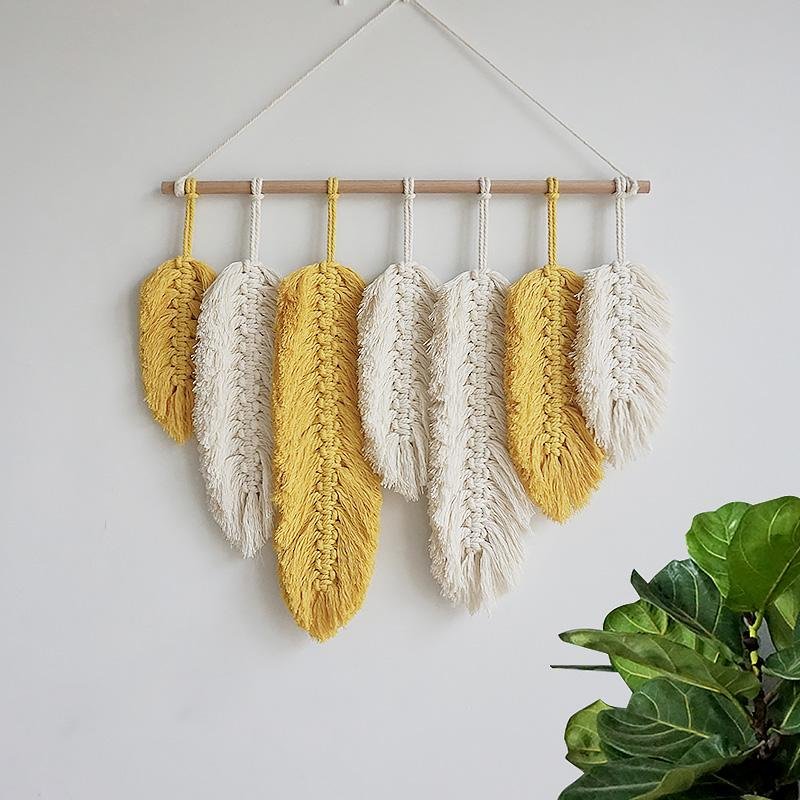 7 Piece Bohemian Style Cotton Woven Wall Hangings