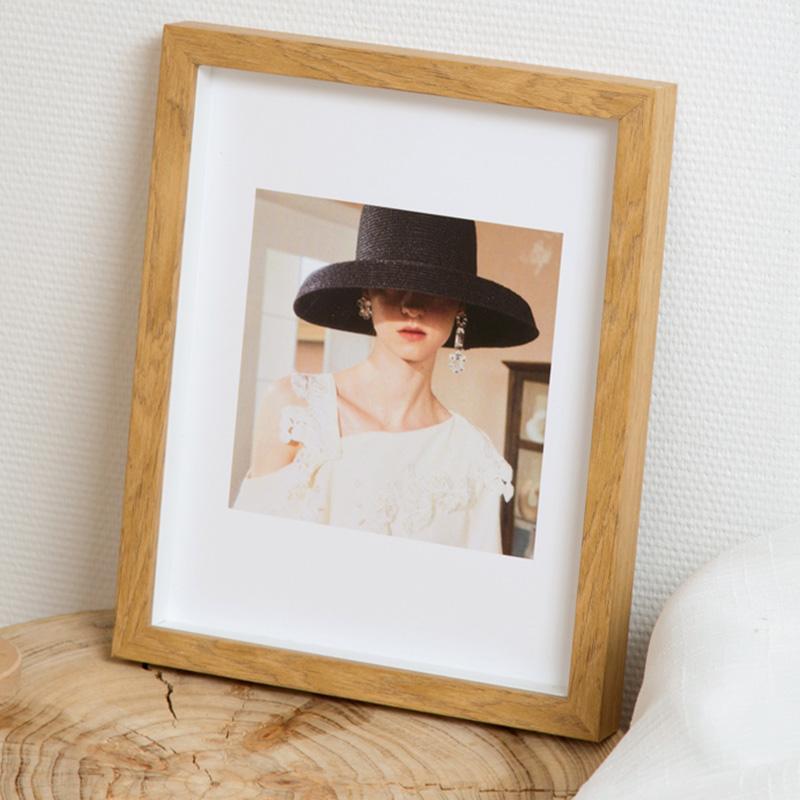 6'' x 8'' Square Wooden White Burlywood Picture Frames