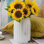 Frosted Glass White Vases Decorative Flower Vases