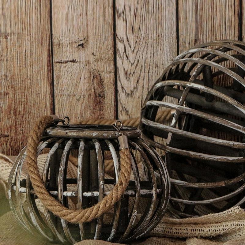 Lantern type Wicker Floor Lamps Burlywood