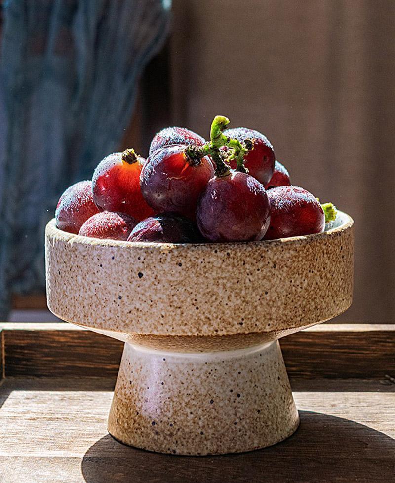 Stoneware Fruit Serving Plates Compotier - dazuma