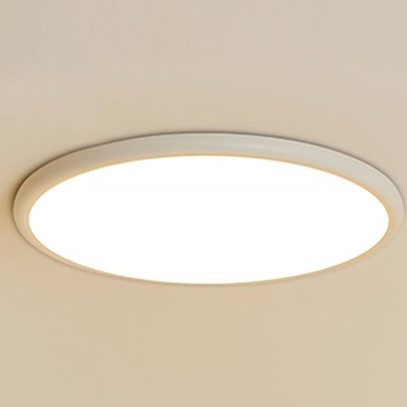 16'' Modern LED Geometric Circle Black Flush Mount Ceiling Lights with Black White Edge