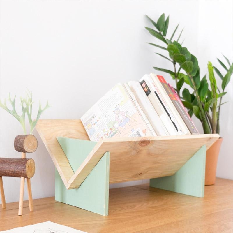 Pinewood Table Book Stand for Table Desk Organization