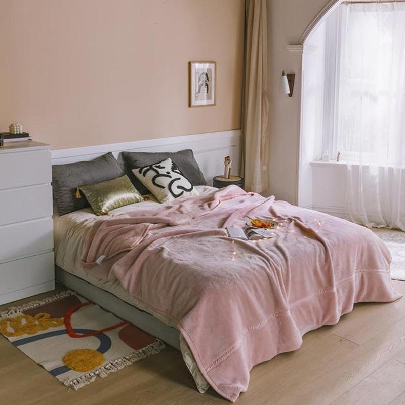 Rectangular Polyester Blanket Throw Winter Warm Fuzzy Shaggy Fluffy Blanket