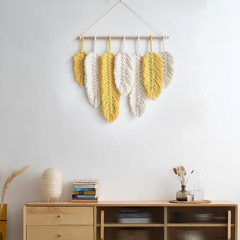 7 Piece Bohemian Style Cotton Woven Wall Hangings