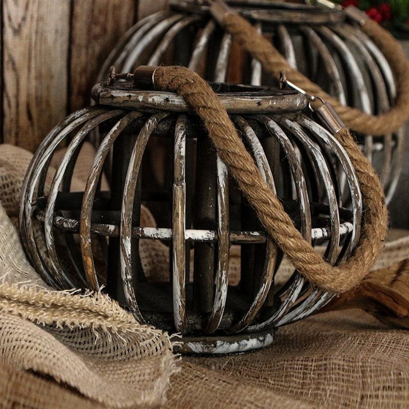 Lantern type Wicker Floor Lamps Burlywood