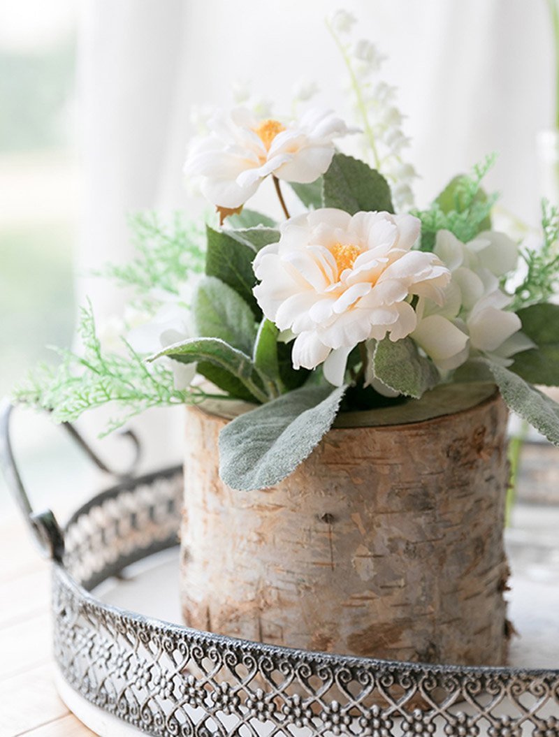 Decorative Birch Plant Pot
