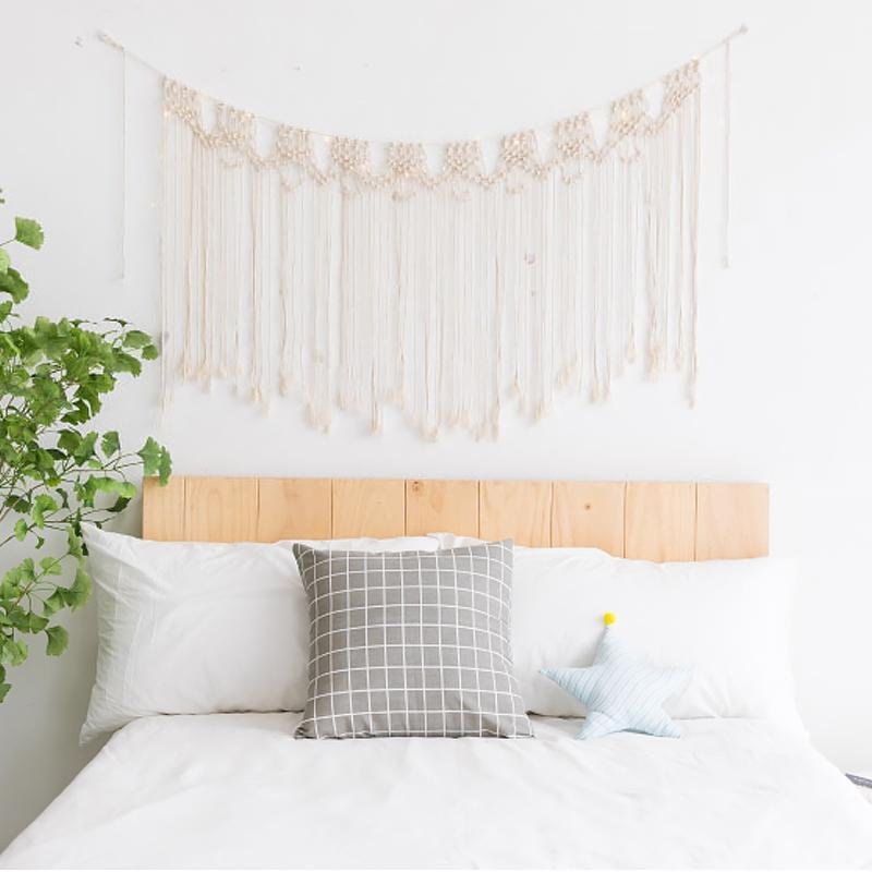 White Brown Hanging Wall Art Decor with Tassels