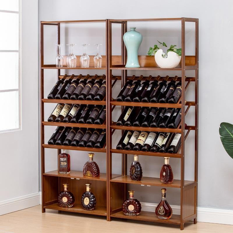 Rectangular Wood Display Storage Cabinets with Multi - Layer Storage