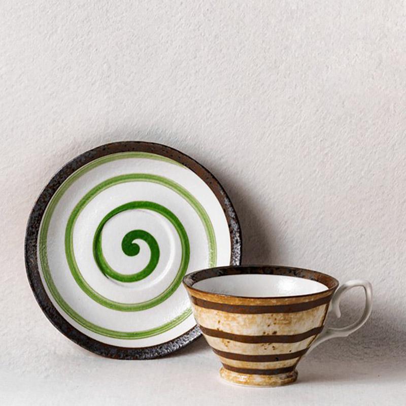 2 - Piece Stoneware Maccha Teacup Saucer Set