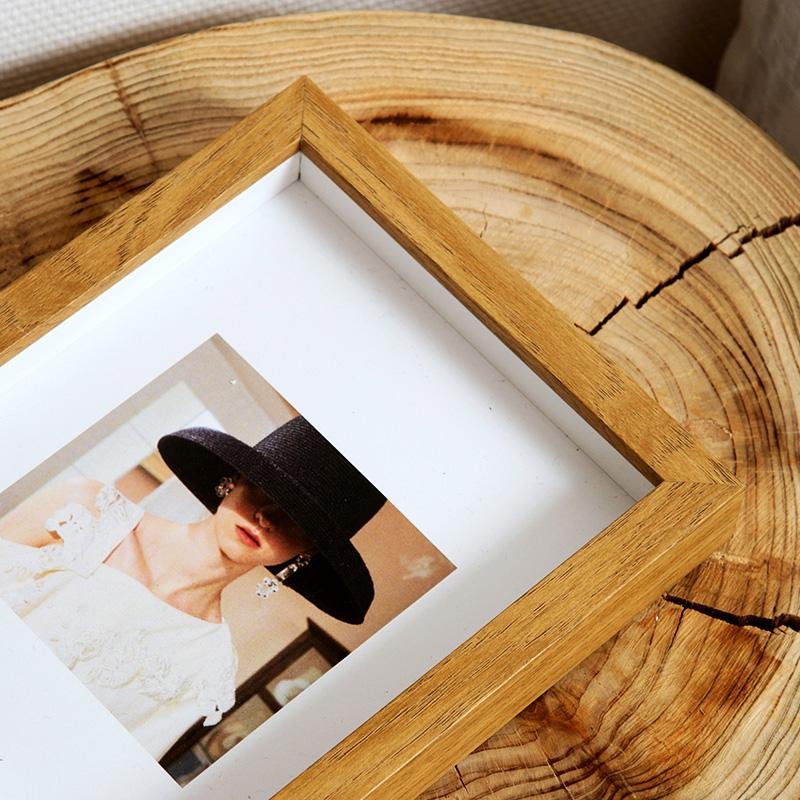 6'' x 8'' Square Wooden White Burlywood Picture Frames